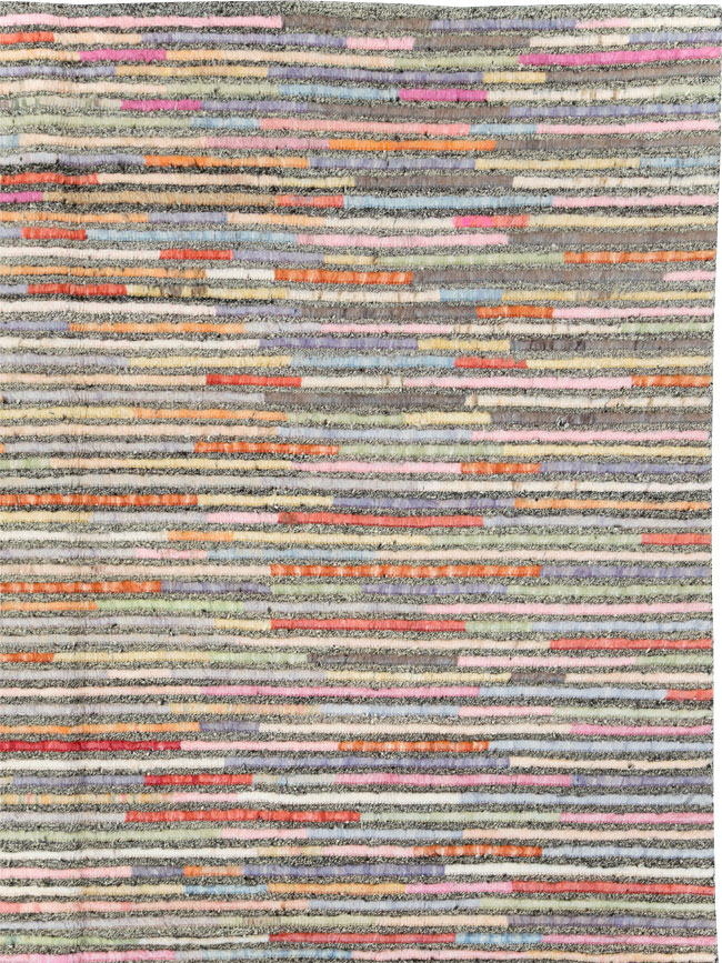 Colorful Contemporary Turkish Room Size Carpet, No.30185 - Galerie Shabab