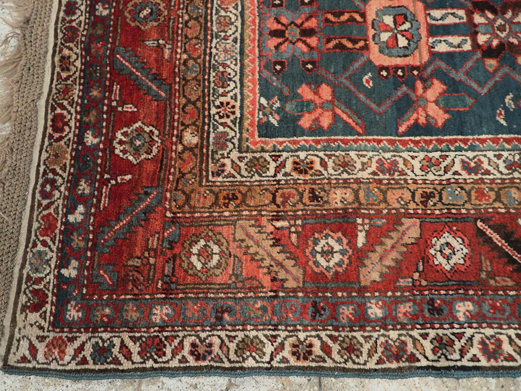 Antique Persian Bakshaish Pictorial Throw Rug, No.30188 - Galerie Shabab