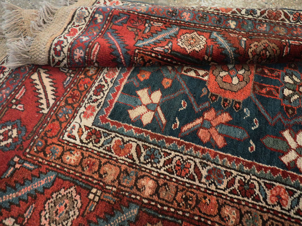Antique Persian Bakshaish Pictorial Throw Rug, No.30188 - Galerie Shabab