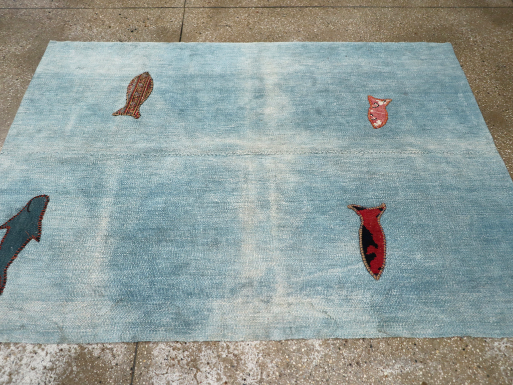 Vintage Pictorial Kilim, No.30193 - Galerie Shabab