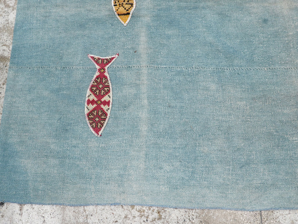 Modern Turkish Flatweave Accent Rug, No.30194 - Galerie Shabab