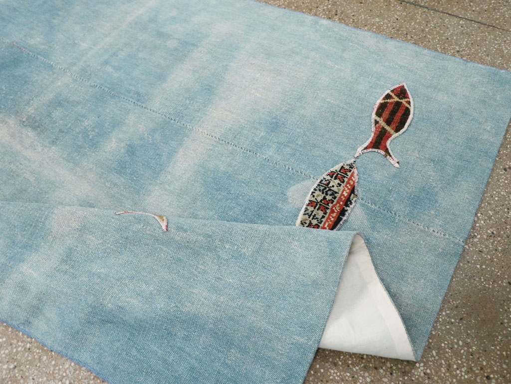 Modern Turkish Flatweave Accent Rug, No.30194 - Galerie Shabab