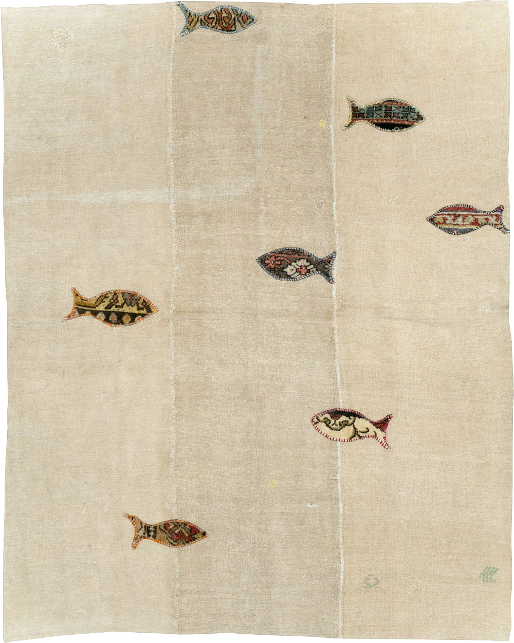 Modern Turkish Flatweave Accent Rug, No.30196 - Galerie Shabab