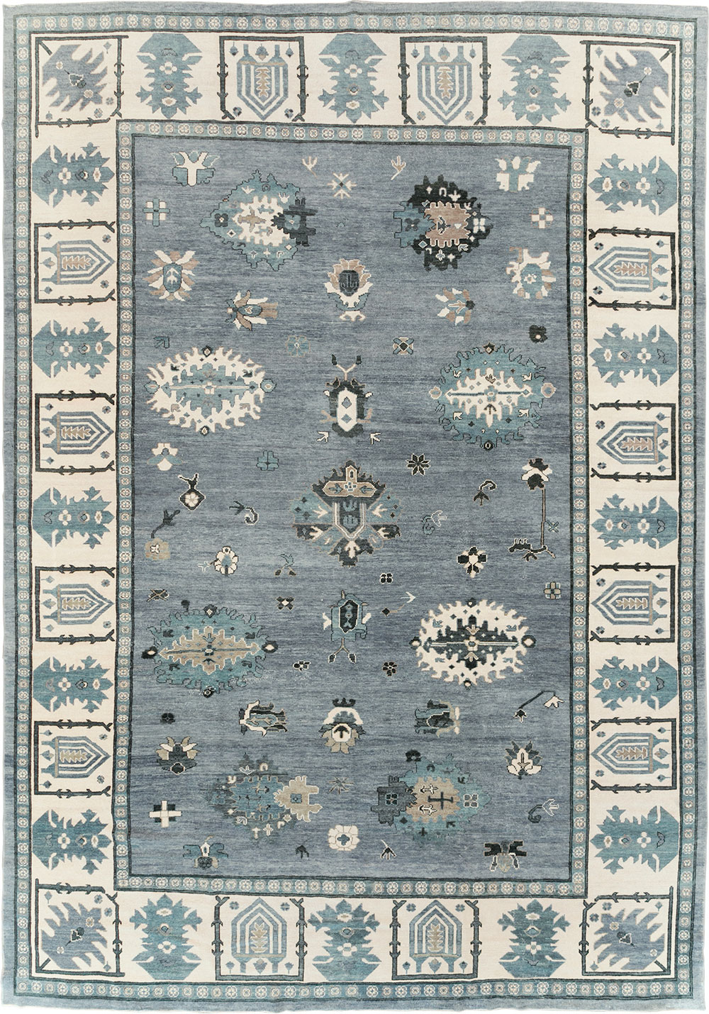 Modern Turkish Oushak Large Room Size Carpet, No.30200 - Galerie Shabab