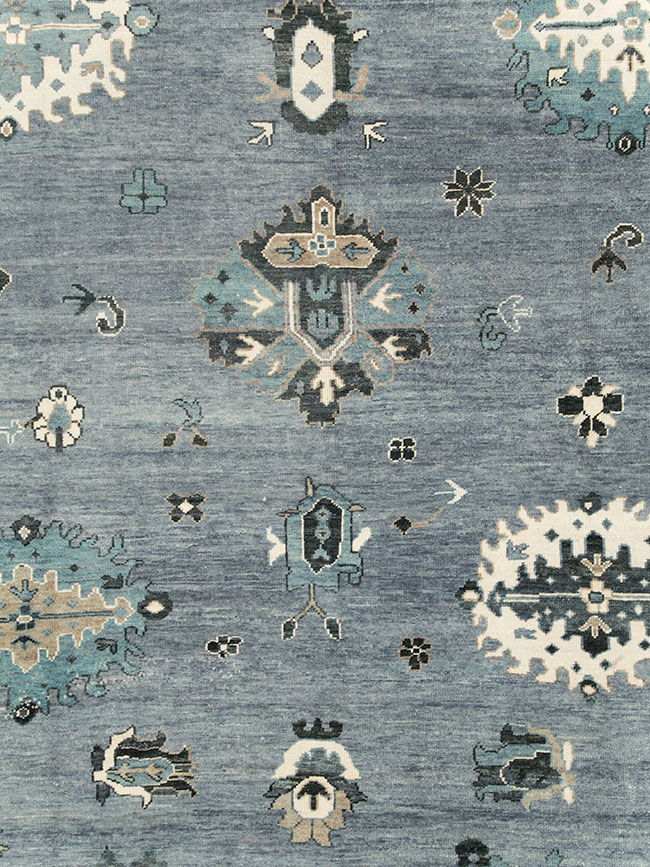 Modern Turkish Oushak Large Room Size Carpet, No.30200 - Galerie Shabab