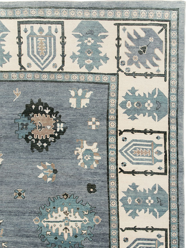 Modern Turkish Oushak Large Room Size Carpet, No.30200 - Galerie Shabab