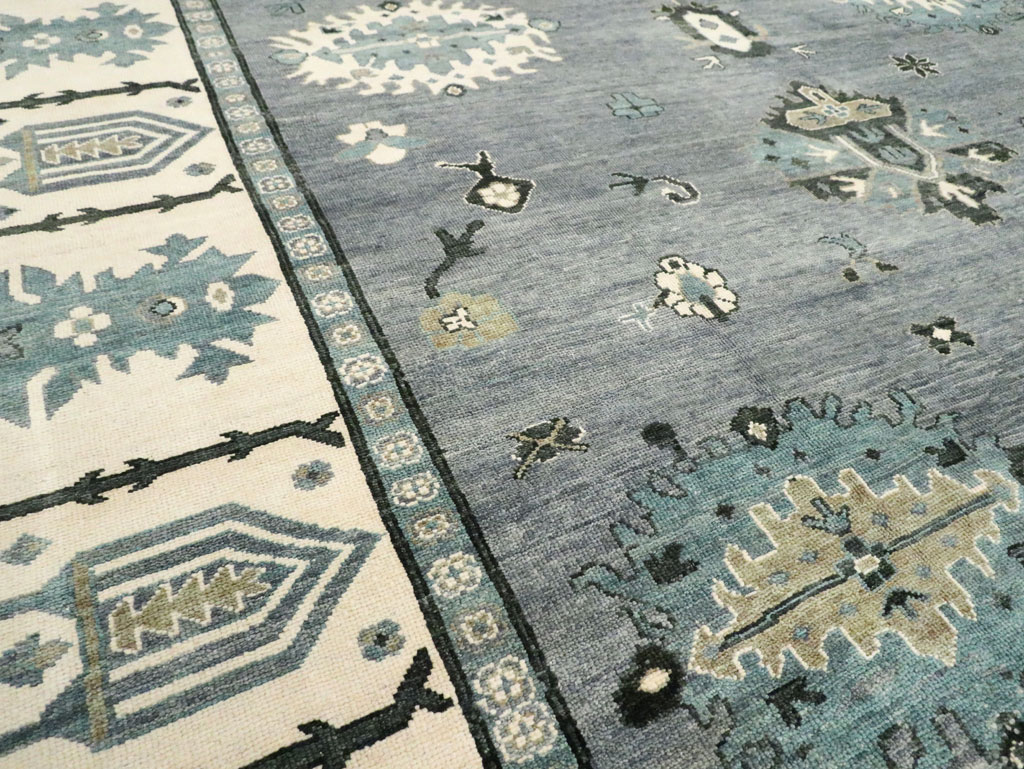 Modern Turkish Oushak Large Room Size Carpet, No.30200 - Galerie Shabab