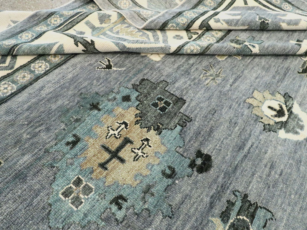 Modern Turkish Oushak Large Room Size Carpet, No.30200 - Galerie Shabab