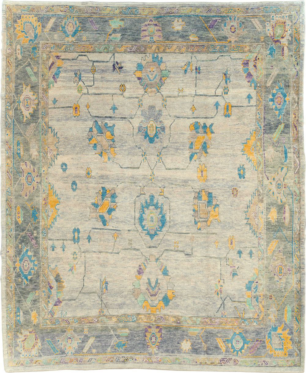 Contemporary Turkish Oushak Large Room Size Carpet, No.30202 - Galerie Shabab