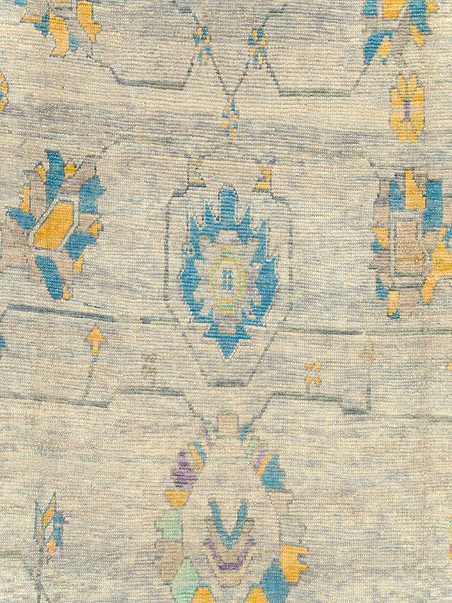 Contemporary Turkish Oushak Large Room Size Carpet, No.30202 - Galerie Shabab