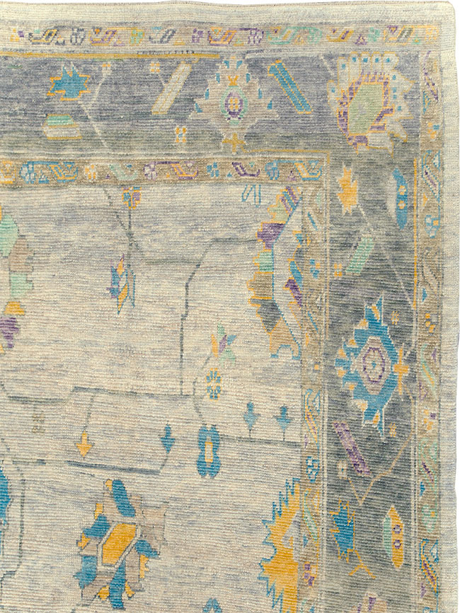 Contemporary Turkish Oushak Large Room Size Carpet, No.30202 - Galerie Shabab