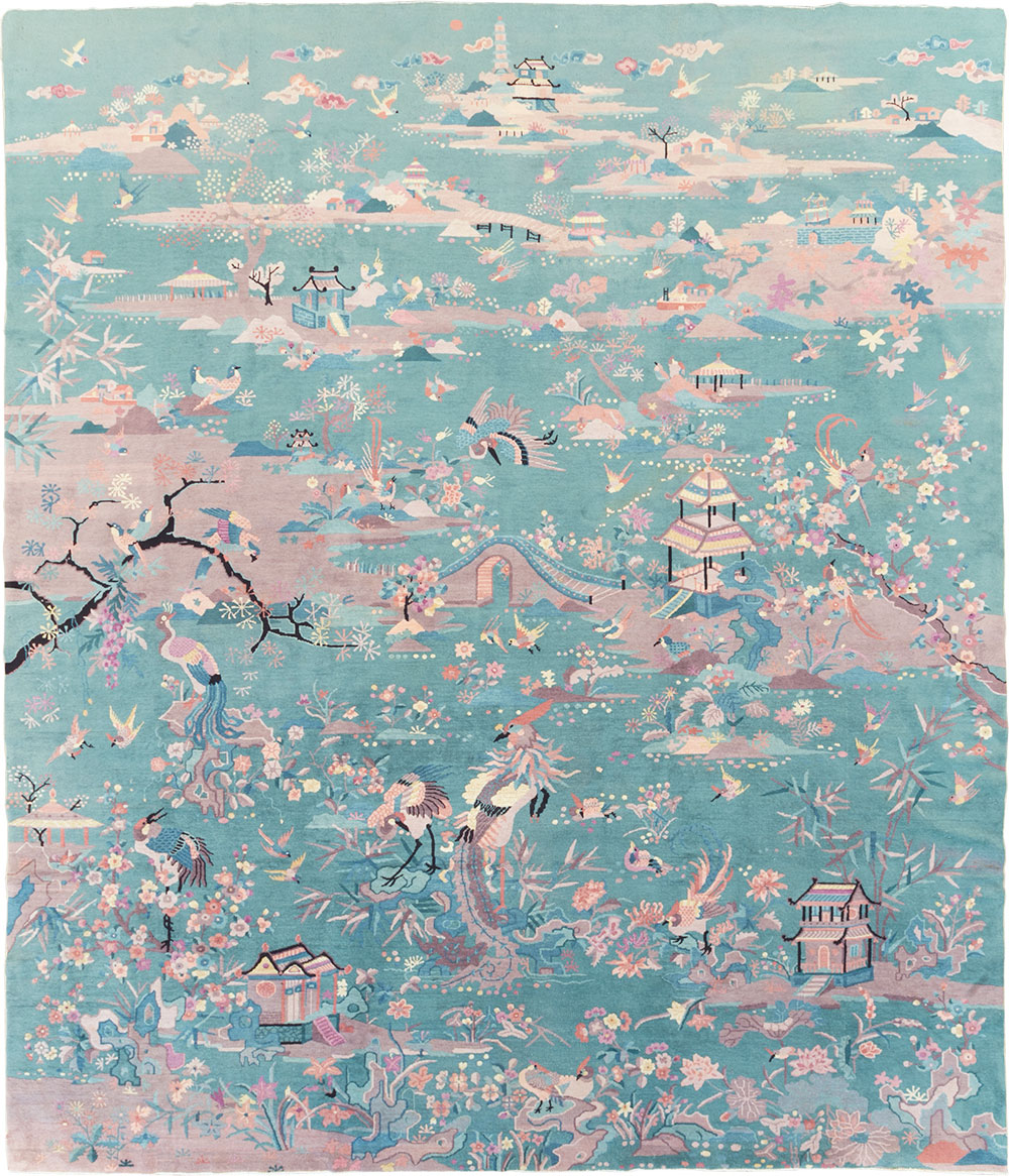 Mid-20th Century Chinese Art Deco Room Size Carpet, No.30203 - Galerie Shabab