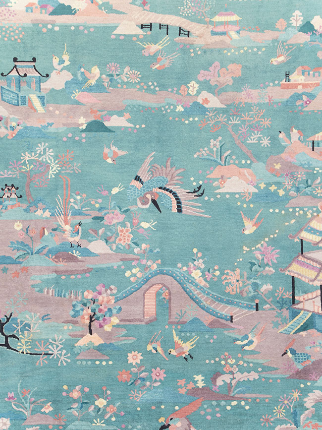Mid-20th Century Chinese Art Deco Room Size Carpet, No.30203 - Galerie Shabab