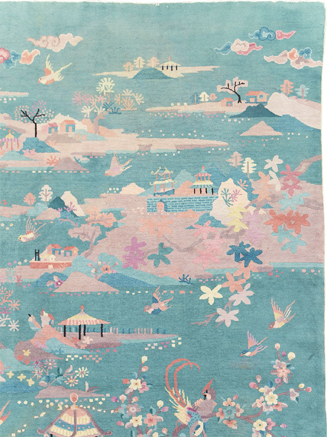Mid-20th Century Chinese Art Deco Room Size Carpet, No.30203 - Galerie Shabab