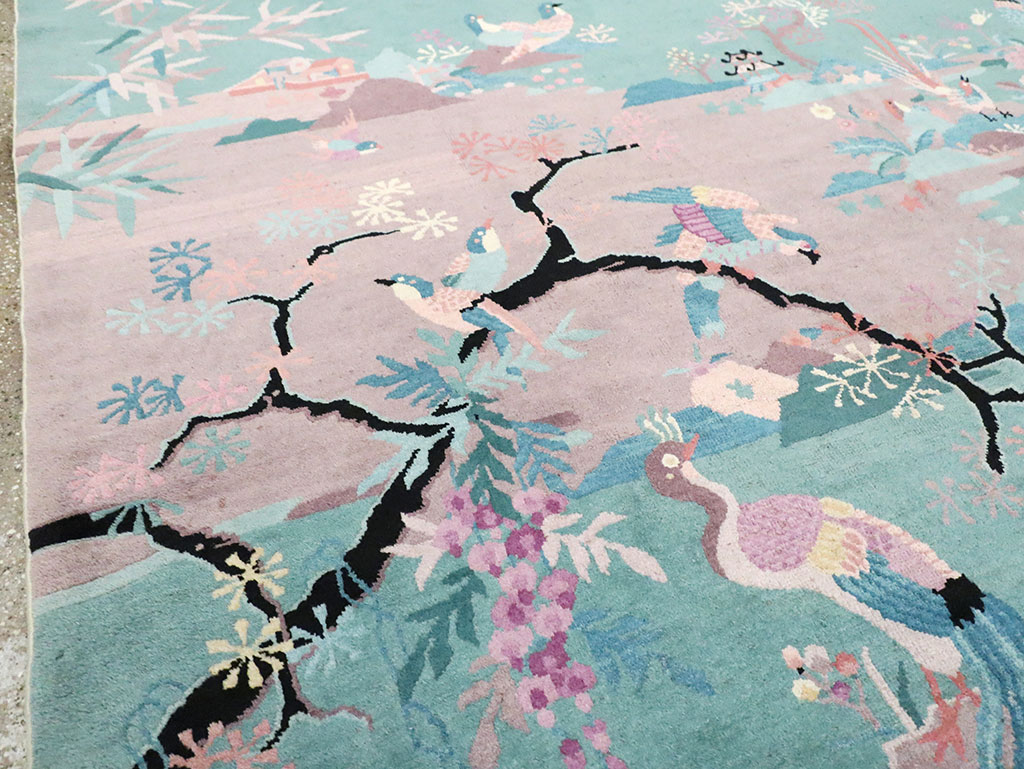 Mid-20th Century Chinese Art Deco Room Size Carpet, No.30203 - Galerie Shabab