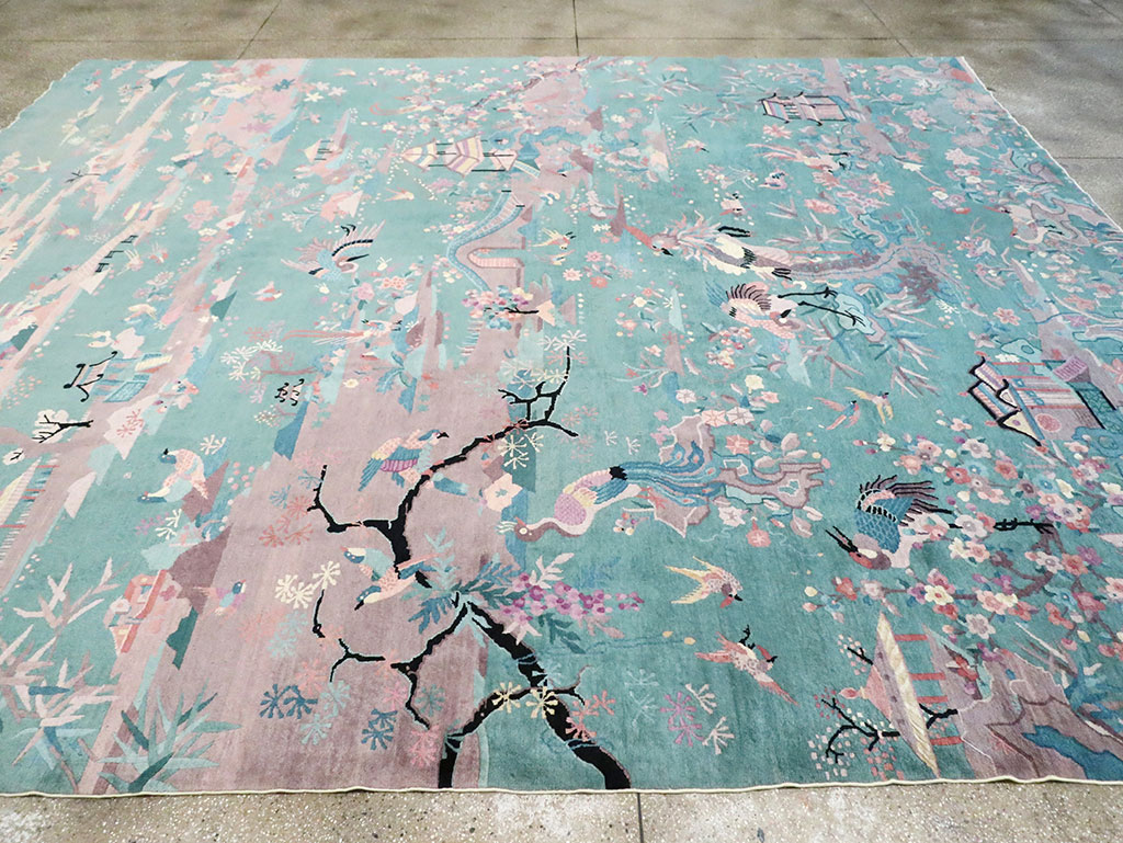 Mid-20th Century Chinese Art Deco Room Size Carpet, No.30203 - Galerie Shabab