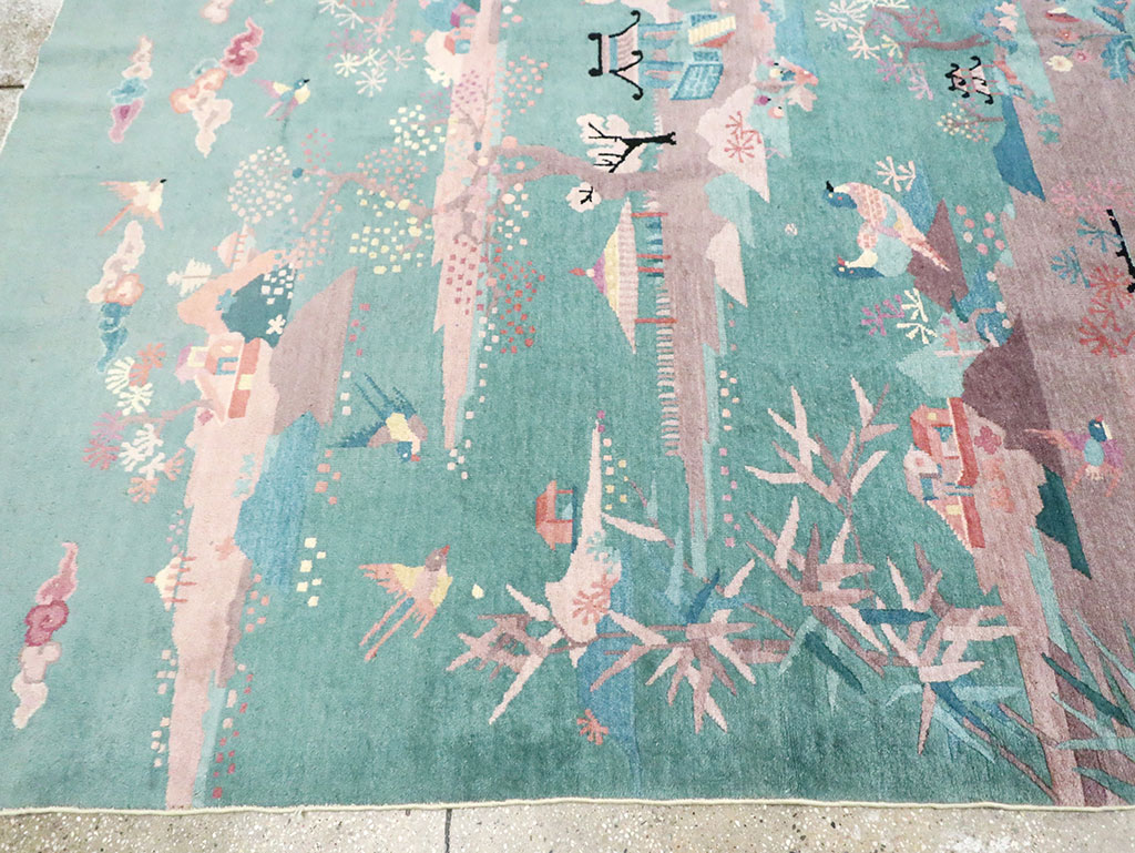 Mid-20th Century Chinese Art Deco Room Size Carpet, No.30203 - Galerie Shabab