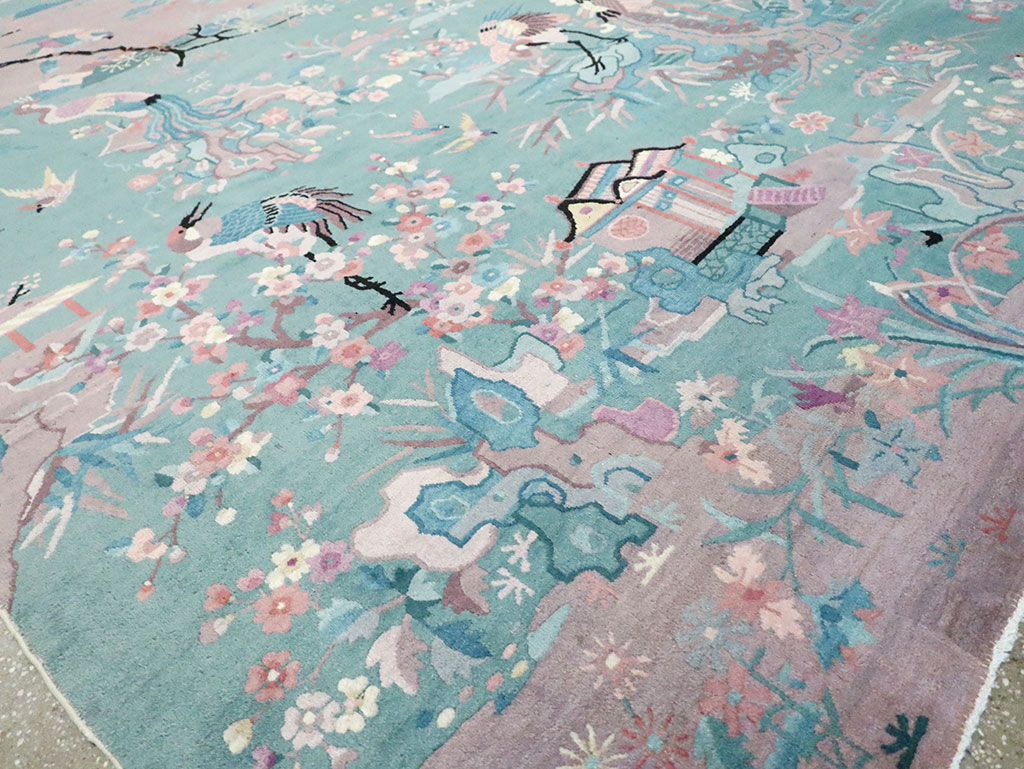 Mid-20th Century Chinese Art Deco Room Size Carpet, No.30203 - Galerie Shabab