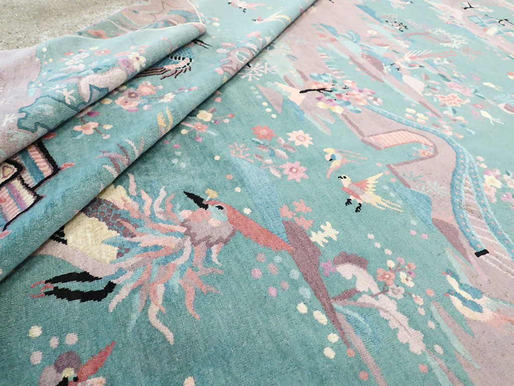 Mid-20th Century Chinese Art Deco Room Size Carpet, No.30203 - Galerie Shabab