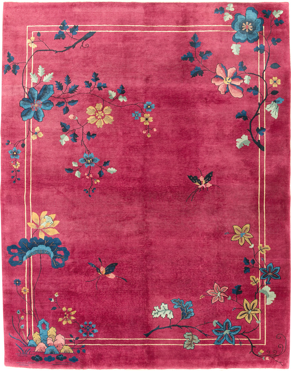 Vintage Chinese Deco Carpet, No.30204 - Galerie Shabab
