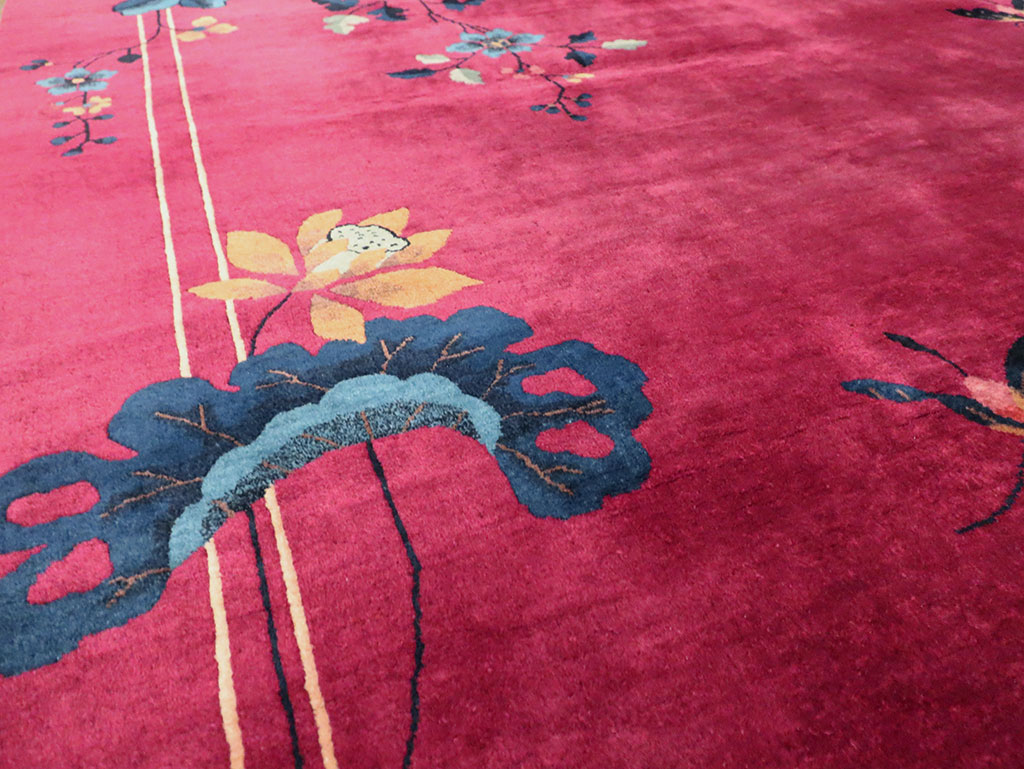 Vintage Chinese Deco Carpet, No.30204 - Galerie Shabab