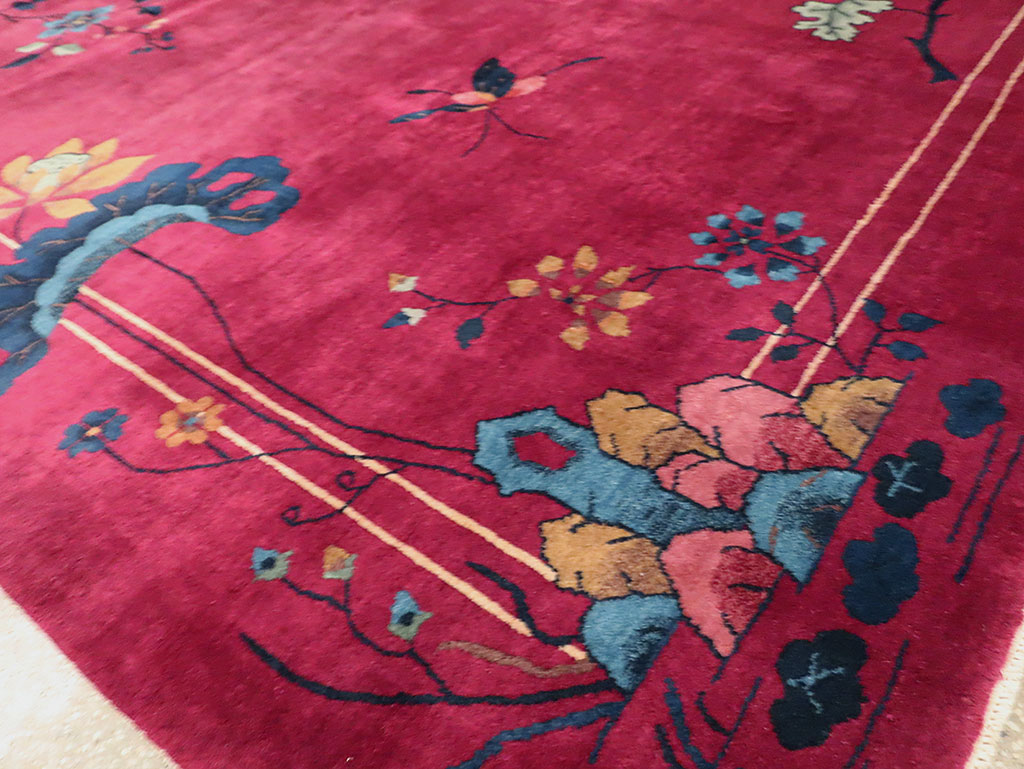 Vintage Chinese Deco Carpet, No.30204 - Galerie Shabab