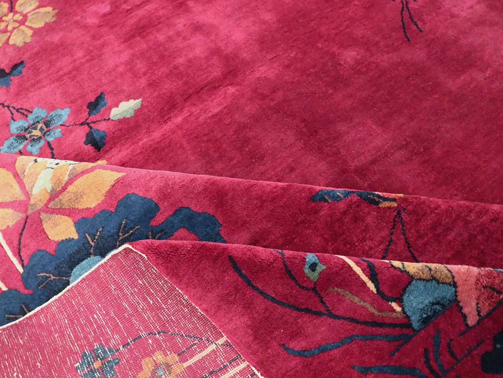 Vintage Chinese Deco Carpet, No.30204 - Galerie Shabab