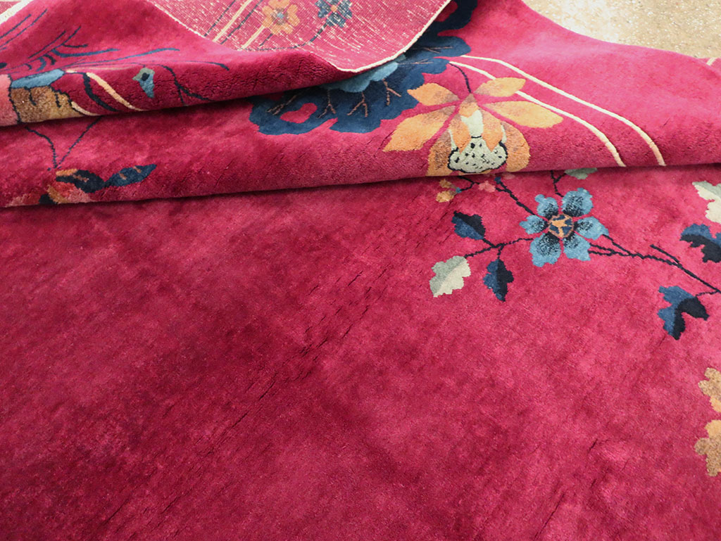 Vintage Chinese Deco Carpet, No.30204 - Galerie Shabab