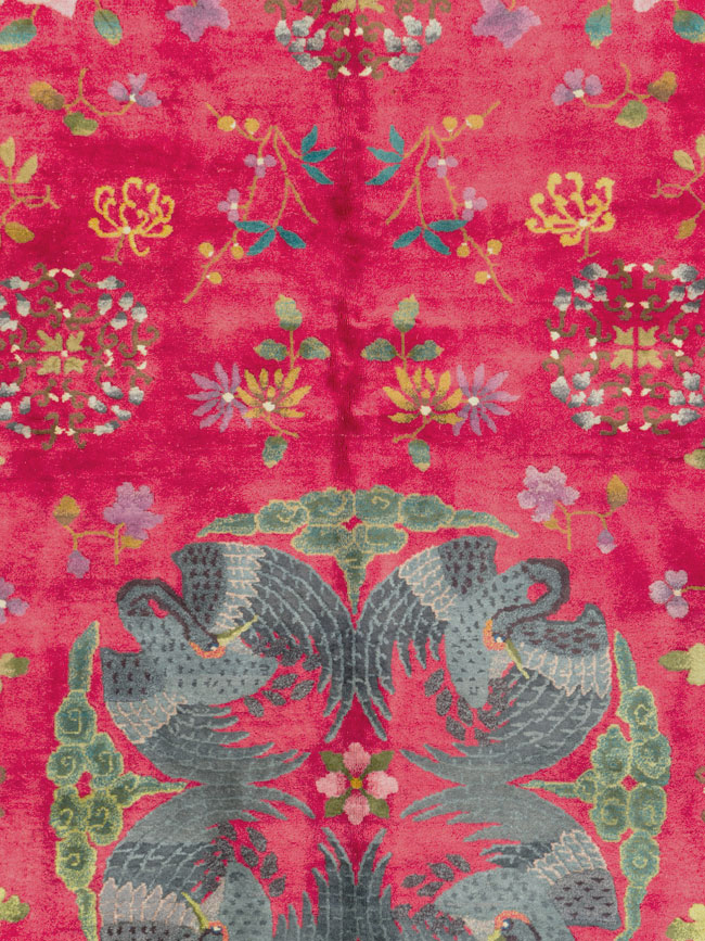 Vintage Chinese Deco Carpet, No.30205 - Galerie Shabab