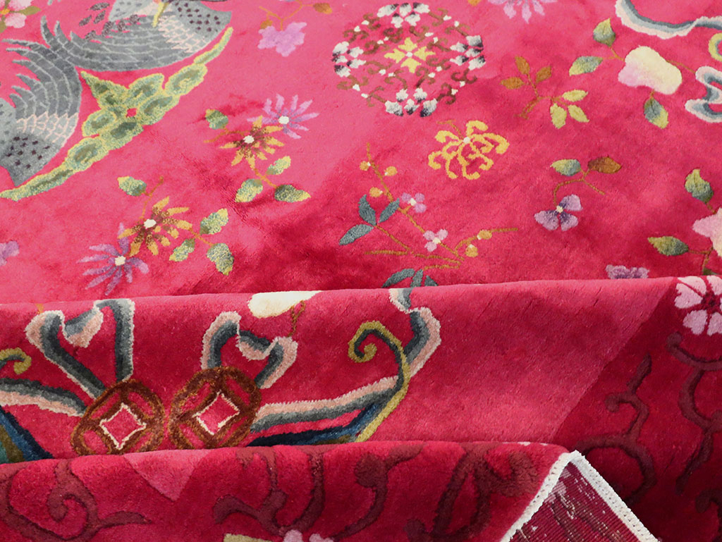 Vintage Chinese Deco Carpet, No.30205 - Galerie Shabab