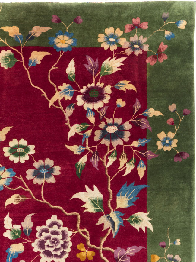 Vintage Chinese Deco Carpet, No.30206 - Galerie Shabab