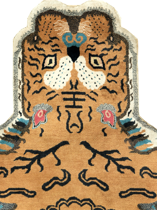 Vintage Pictorial Tibetan Rug, No.30210 - Galerie Shabab