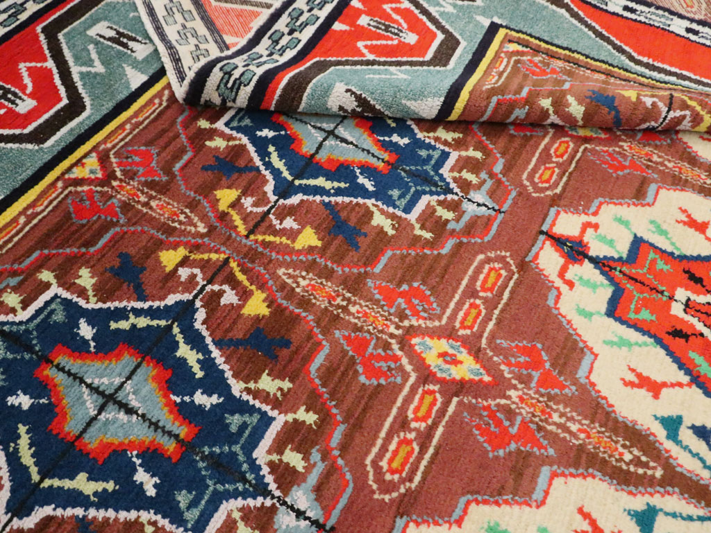 Vintage Persian Hamadan Square Rug, No.30215 - Galerie Shabab