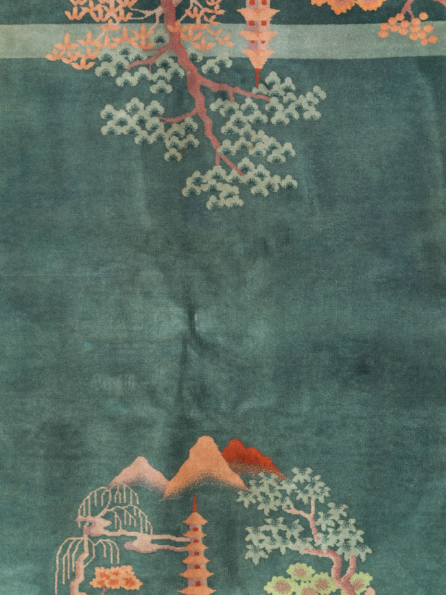 Mid-20th Century Handmade Chinese Art Deco Carpet, No.30217 - Galerie Shabab