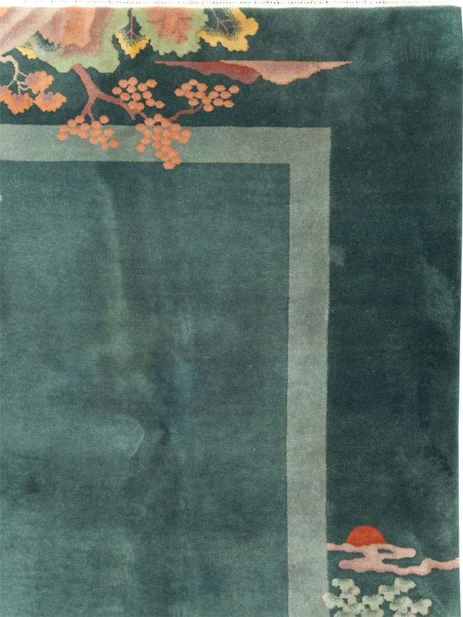 Mid-20th Century Handmade Chinese Art Deco Carpet, No.30217 - Galerie Shabab