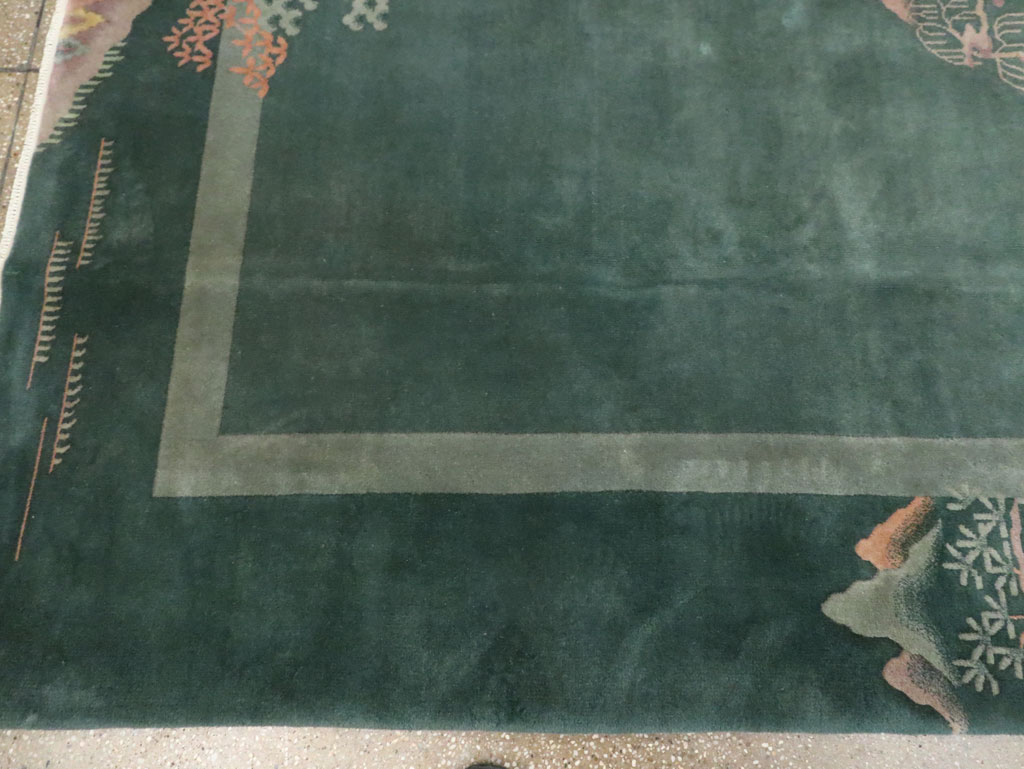 Mid-20th Century Handmade Chinese Art Deco Carpet, No.30217 - Galerie Shabab
