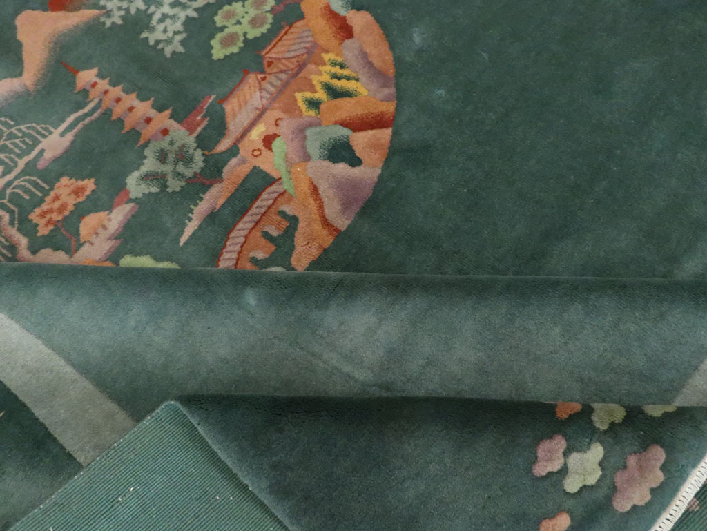 Mid-20th Century Handmade Chinese Art Deco Carpet, No.30217 - Galerie Shabab