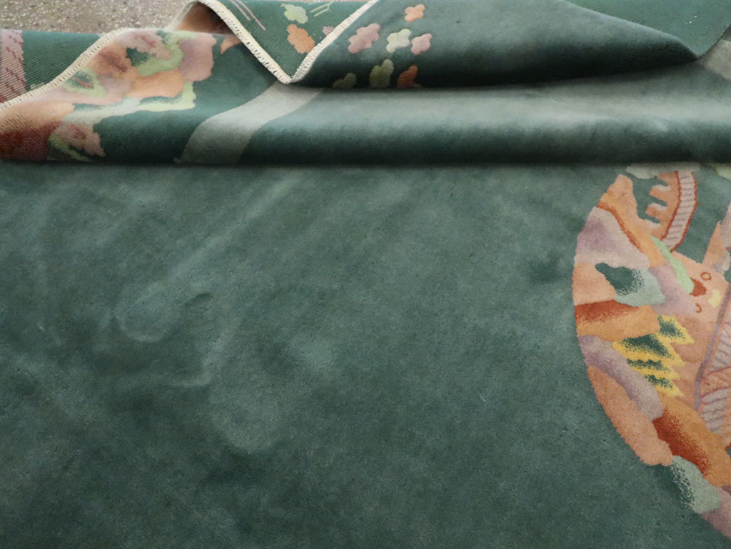 Mid-20th Century Handmade Chinese Art Deco Carpet, No.30217 - Galerie Shabab