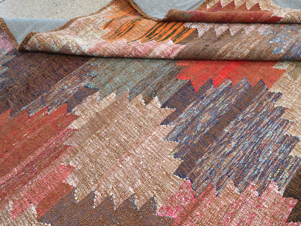 Contemporary Turkish Flatweave Kilim Room Size Carpet, No.30222 - Galerie Shabab