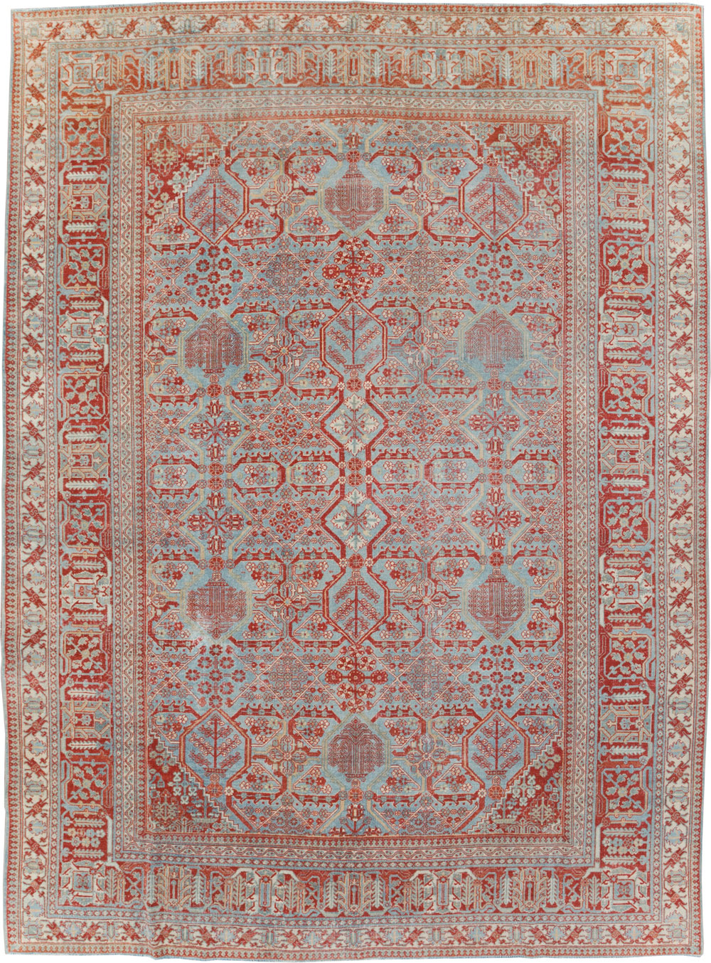 Antique Persian Joshegan Room Size Carpet, No.30223 - Galerie Shabab