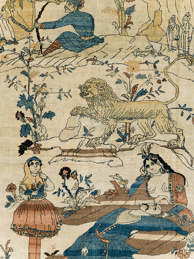Antique Persian Tabriz Hadji Jalili Pictorial Rug, No.30225 - Galerie Shabab