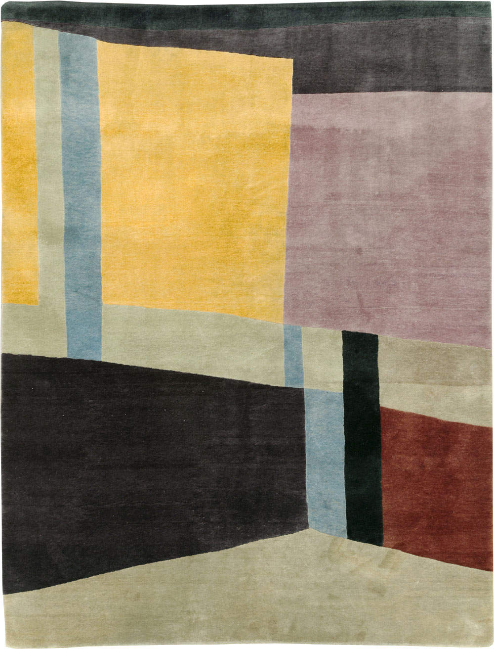 Contemporary Tibetan Art Deco Style Room Size Carpet, No.30230 - Galerie Shabab