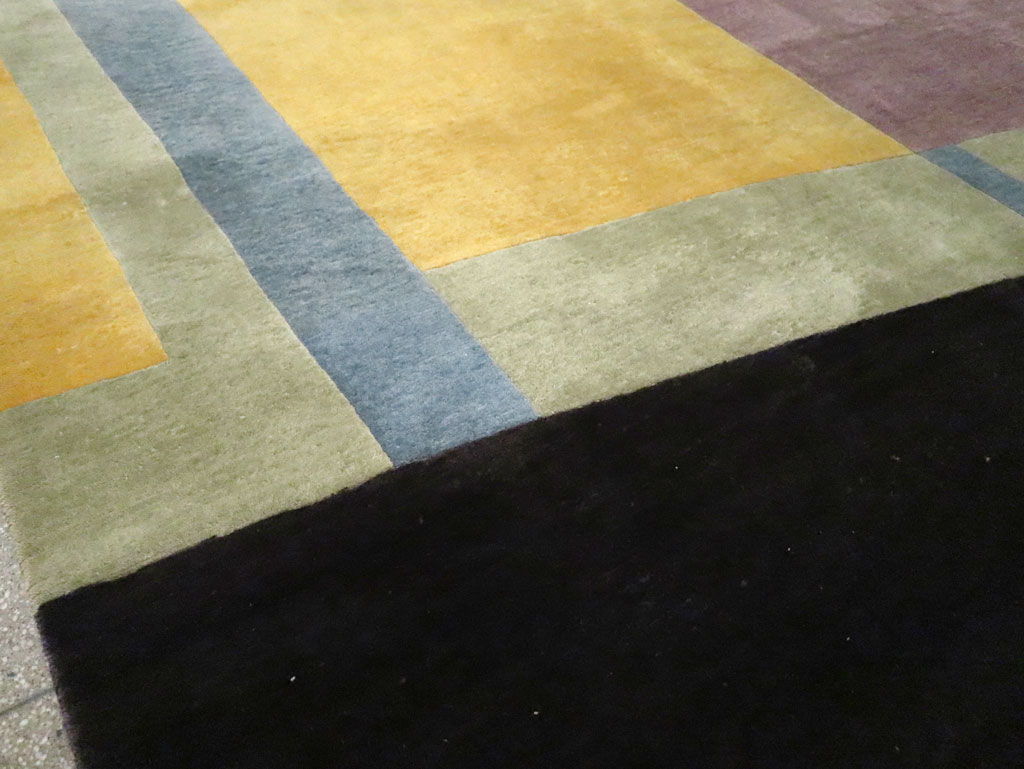 Contemporary Tibetan Art Deco Style Room Size Carpet, No.30230 - Galerie Shabab