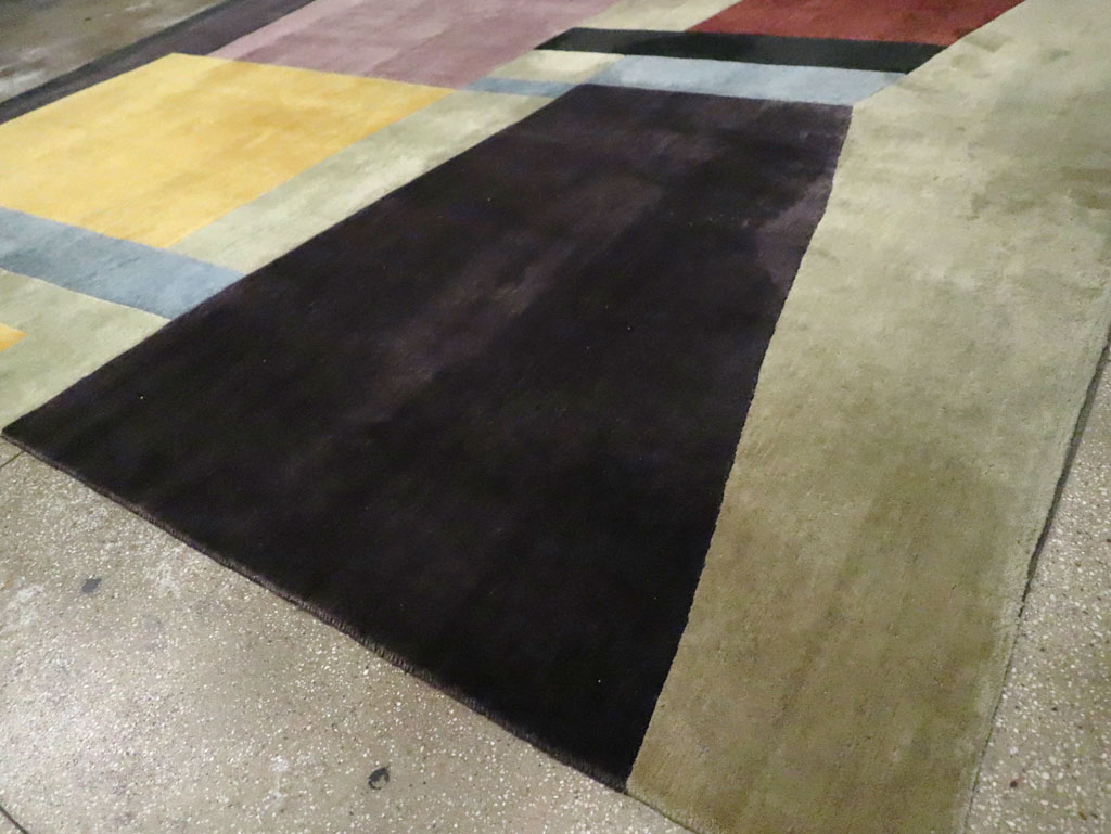 Contemporary Tibetan Art Deco Style Room Size Carpet, No.30230 - Galerie Shabab