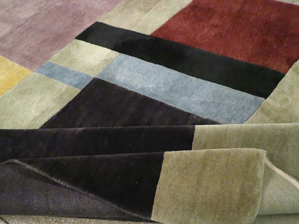 Contemporary Tibetan Art Deco Style Room Size Carpet, No.30230 - Galerie Shabab