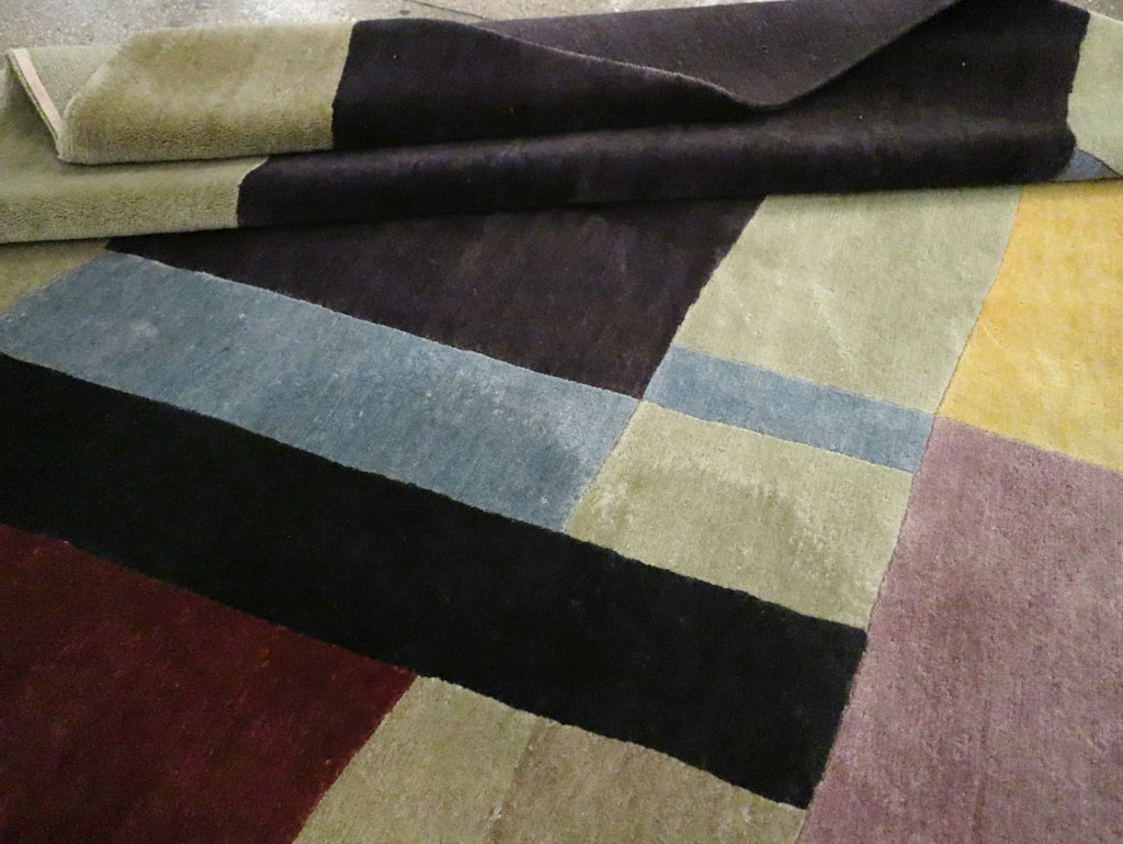 Contemporary Tibetan Art Deco Style Room Size Carpet, No.30230 - Galerie Shabab