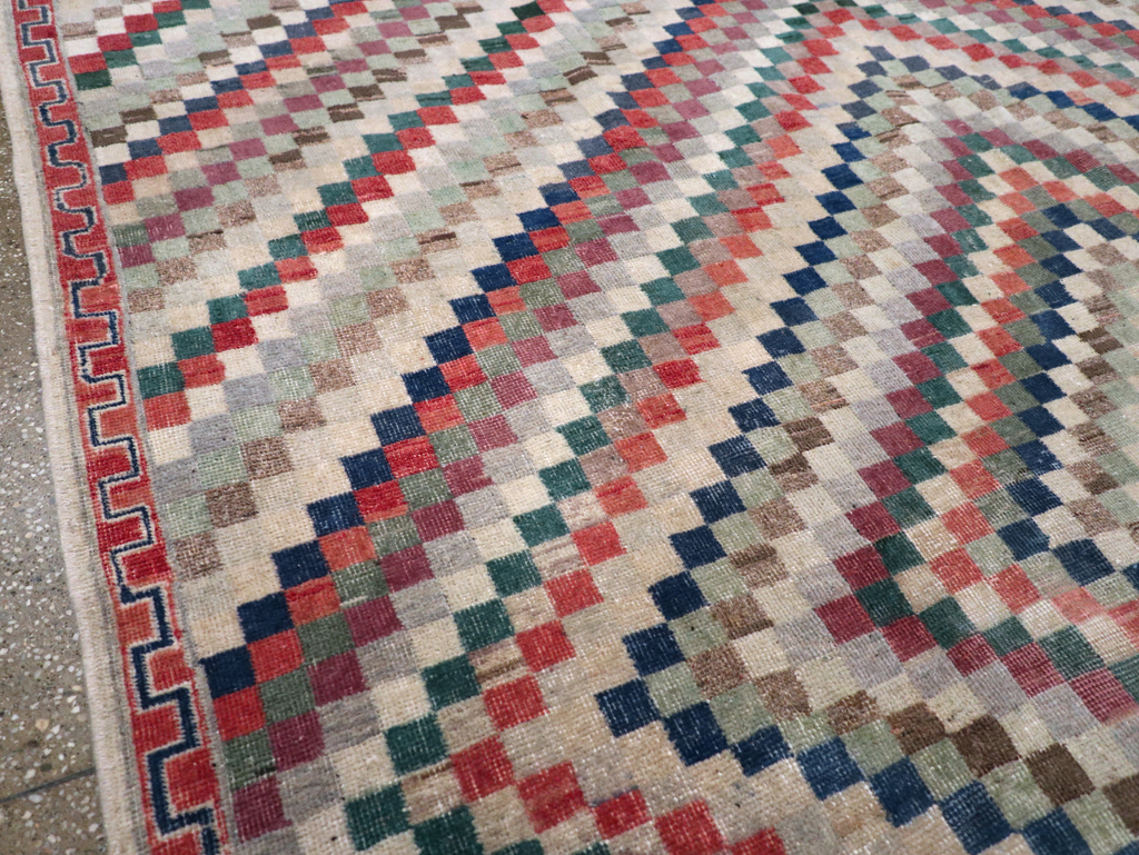 Vintage Anatolian Deco Carpet, No.30231 - Galerie Shabab