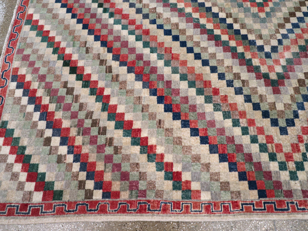 Vintage Anatolian Deco Carpet, No.30231 - Galerie Shabab