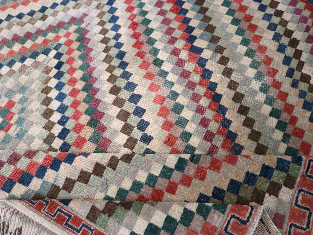 Vintage Anatolian Deco Carpet, No.30231 - Galerie Shabab