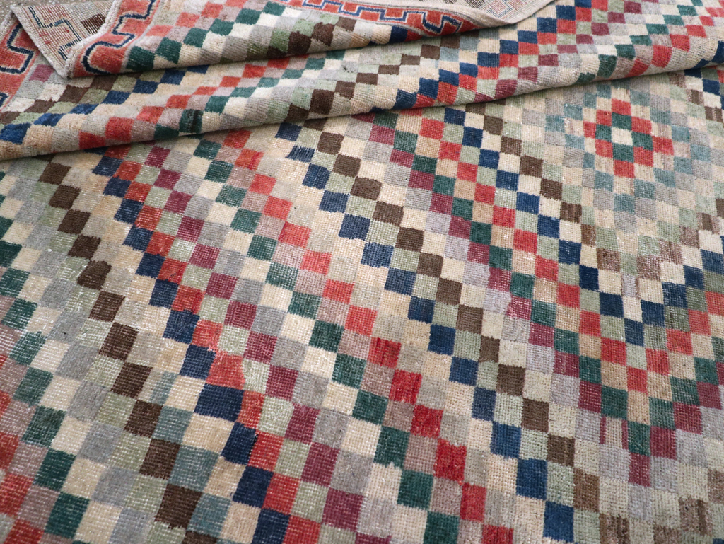 Vintage Anatolian Deco Carpet, No.30231 - Galerie Shabab